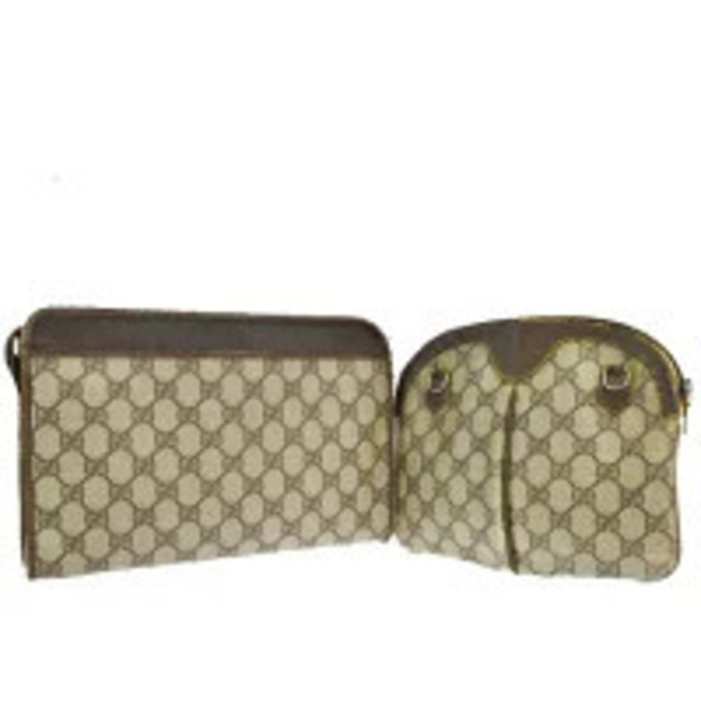 Gucci GG Clutch Leather Green Bag Red Pouch Sherry Clutch Brown Red Brown